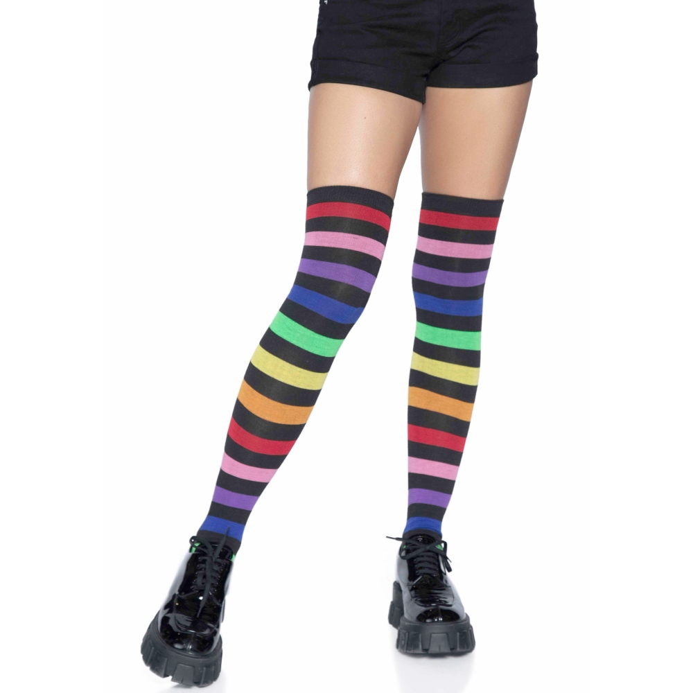 Leg Avenue - Rainbow Oberschenkelhohe Strümpfe - Regenbogen